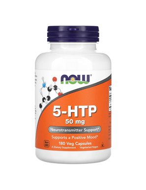 NOW Foods, 5-HTP, 50 mg, 180 Wegetariańskich Kapsułek