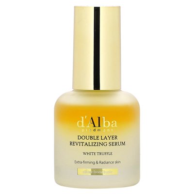 D'Aba, White Truffle Double Layer Revitalizing Serum, 1.01 Fl Oz (30 ml)