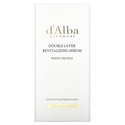 D'Aba White Truffle Doppelschicht-Revitalisierendes Serum, 1,01 Fl Oz (30 ml)