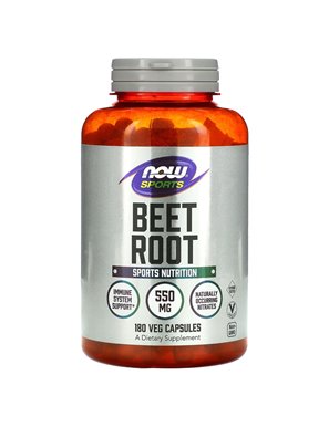 NOW Foods, Sports, Beetroot, 550 mg, 180 Vegetarian Capsules NOW Foods, Sports, Beetroot, 550 mg, 180 Vegetarian Capsules