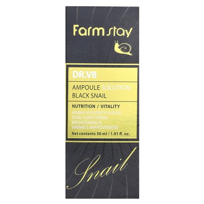 Farmstay, Dr. V8 Ampullenlösung Black Slail, 1,01 Fl Oz (30 ml)