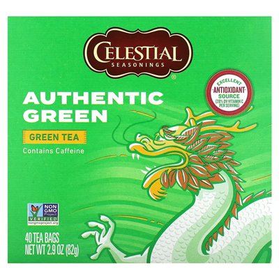 Felestial Spices, Authentic Green Tea, 40 Tea Bags, 2.9 oz (82 g)