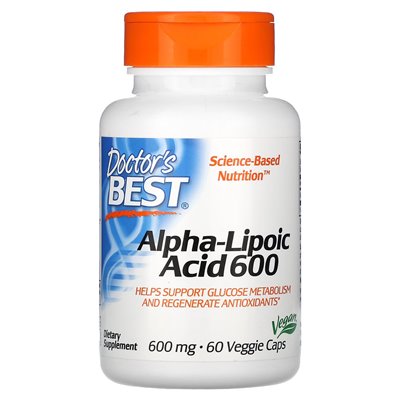 Doctor Best, Alpha Lipoic Acid 600, 600mg, 60 Vegetarian Caps