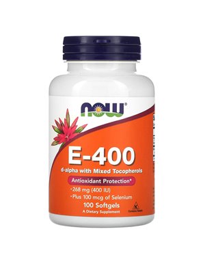 NOW Foods, E-400 D-Alpha with Mixed Tocopheryl Acetate, 268 mg (400 IU), 100 Softgels NOW Foods, E-400 D-Alpha with Mixed Tocopheryl Acetate, 268 mg (400 IU), 100 Softgels