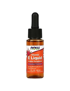 NOW Foods, Prywatny E Liquid, 60 mg (90 IU), 1 uncja płynu (30 ml)