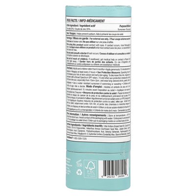 Postawa, Sunly, Mineral Suncreen Face Stick, SPF 30, bezzapachowy, 0,7 uncji (20 g)