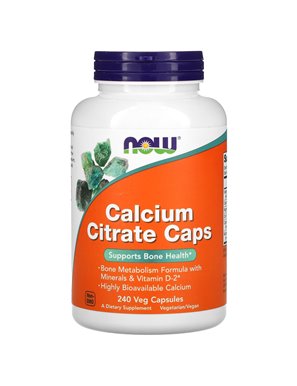 NOW Foods, Calcium Citrate Capsules, 240 Vegetarian Capsules NOW Foods, Calcium Citrate Capsules, 240 Vegetarian Capsules