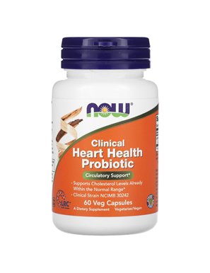 NOW Foods, Clinical Heart Health Probiotic, 60 Veg Capsules NOW Foods, Clinical Heart Health Probiotic, 60 Veg Capsules