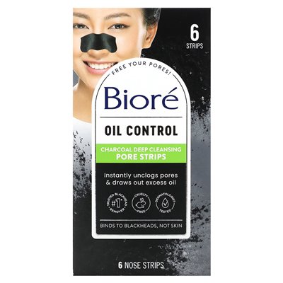 Bior Deep Pore Strips Charcoal 6 Nasenstreifen