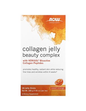 NOW Foods, Rozwiązania, Kolagenowy Kompleks Piękna, Słodki Pomarańczowy, 10 pałeczek żelu, 0,705 uncji (20 g) Każdy