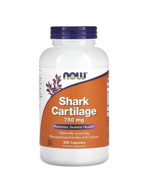 NOW Foods, Shark Cartilage, 750 mg, 300 Capsules NOW Foods, Shark Cartilage, 750 mg, 300 Capsules