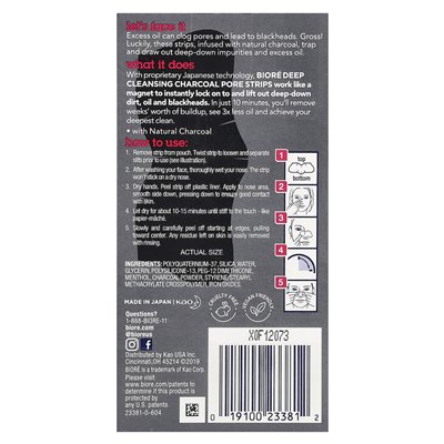 Bior Deep Pore Strips Charcoal 18 Nasenstreifen