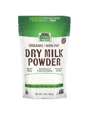 NOW Foods, Real Food, Organic Nonfat Milk Powder, 12 oz (340 g)