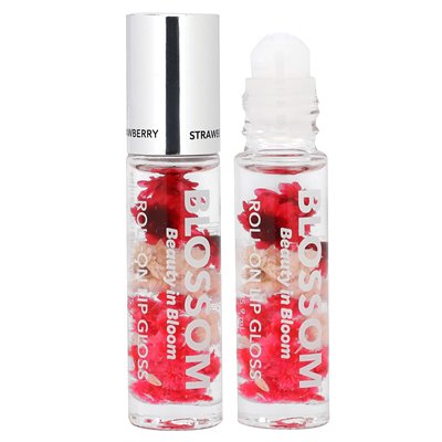 Blossom, Roll-On Lip Gloss, truskawka, 0,20 fl oz (5,9 ml) Blossom, Roll-On Lip Gloss, truskawka, 0,20 fl oz (5,9 ml)