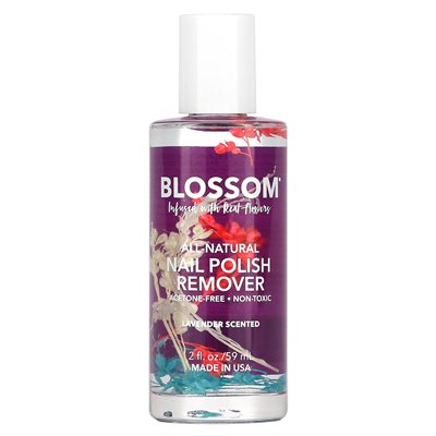Blossom All Natural Nail Polish Remover, Lavender, 2 fl oz (59 ml)
