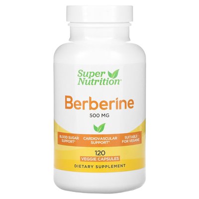 Super Nutrition, Berberine HCI, 500 mg, 120 kapsułek wegetariańskich