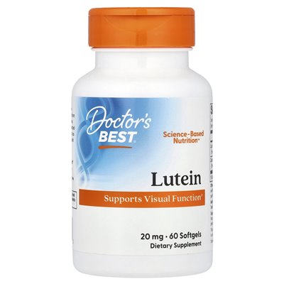 Doctor's Best, Lutein, 20 mg, 60 softgels