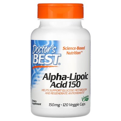 Doctor Best, Alpha-Liponsäure 150, 150 mg, 120 vegetarische Kapseln