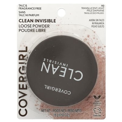 Covergirl, Clean Invisible, loser Puder, 110 Translucent Light, 0,63 oz (18 g)