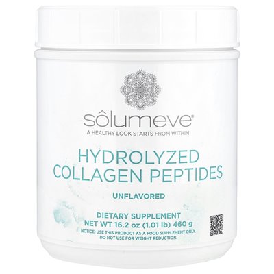 Solumeve, hydrolizowane peptydy kolagenowe proszek, niezmożony, 1,01 funta (460 g)
