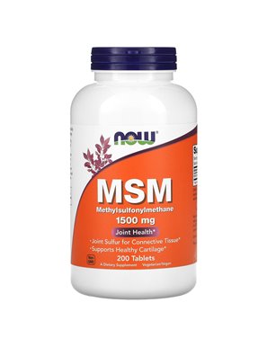 NOW Foods, MSM, 1500 mg, 200 tabletek NOW Foods, MSM, 1500 mg, 200 tabletek