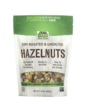 NOW Foods, Hazelnuts, Roasted, Salt Free, 16 oz (454 g)