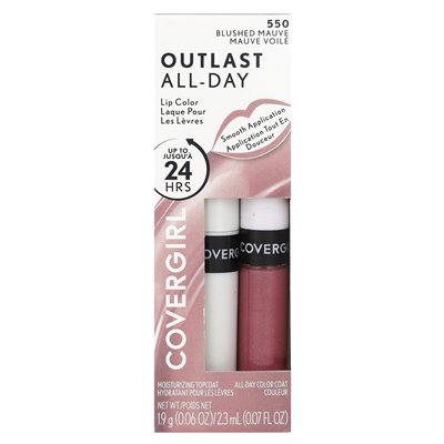 Covergirl, Outlast All-Day, Kolor warg, 550 zarumieniony fiolet, 2-częściowy zestaw