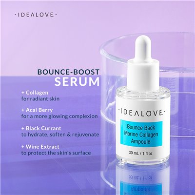 Idealove, odbijanie się, morski ampoule kolagenowy, 1 fl oz (30 ml) Idealove, odbijanie się, morski ampoule kolagenowy, 1 fl oz (30 ml)