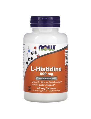 NOW Foods, L-Histidin, 600 mg, 60 vegetarische Kapseln NOW Foods, L-Histidin, 600 mg, 60 vegetarische Kapseln