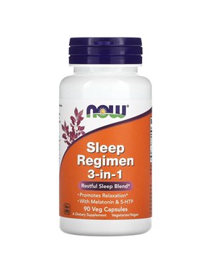 NOW Foods, 3-in-1-Schlafregel, 90 vegetarische Kapseln