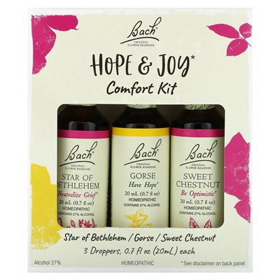 Bach, Hope & Joy Comfort Kit, 3 Droppers, 0.7 fl oz (20 ml) Each Bach, Hope & Joy Comfort Kit, 3 Droppers, 0.7 fl oz (20 ml) Each