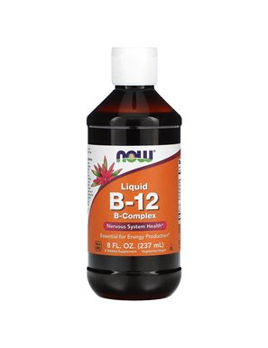 NOW Foods, Płynny B-12, Kompleks B, 8 uncji (237 ml) NOW Foods, Płynny B-12, Kompleks B, 8 uncji (237 ml)