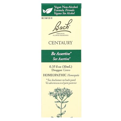 Bach, oryginalne środki zaradcze kwiatów, Centaury, 0,35 Fl Oz (10 ml)