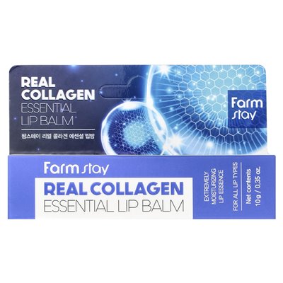 Farmstay, Real Collagen Essential Lip Balm, 0,35 uncji (10 g)