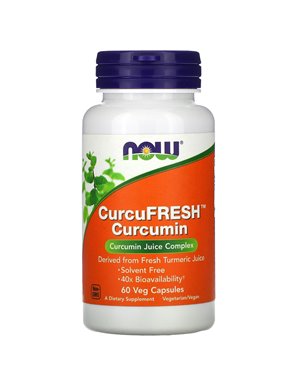 NOW Foods, CurcuFresh Kurkumina, 60 Wegetariańskich Kapsułek