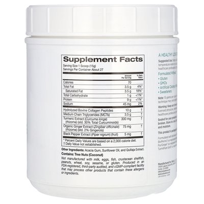 Solumeve, zhydrolizowane peptydy kolagenowe z kurkumą, MCT i imbirem, 14,1 uncji (400 g) Solumeve, zhydrolizowane peptydy kolagenowe z kurkumą, MCT i imbirem, 14,1 uncji (400 g)