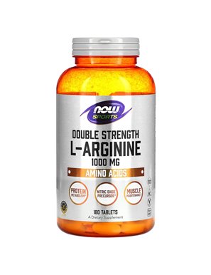 NOW Foods, Sports, Double Strength L-Arginine, 1000mg, 180 Tablets NOW Foods, Sports, Double Strength L-Arginine, 1000mg, 180 Tablets