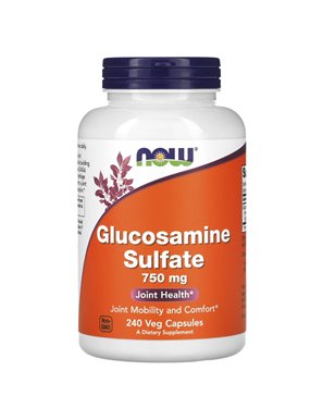 NOW Foods, Glukozamina Siarczan, 750 mg, 240 Wegańskich Kapsułek