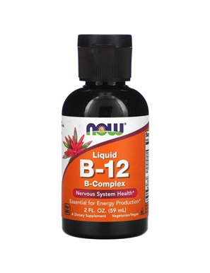 NOW Foods, Flüssiges B-12, B-Komplex, 2 oz (59 ml)