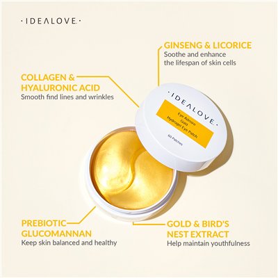 Idealove, Eye Admire Gold Hydrogel Eye Patches, 60 Patches
