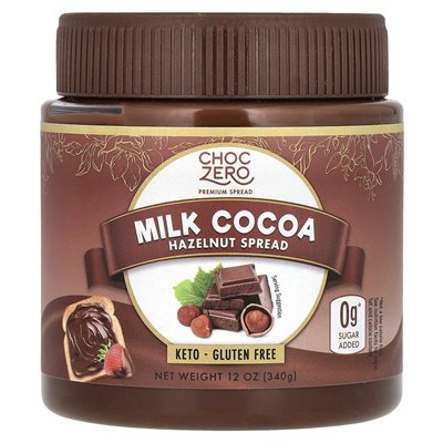 Choczero, Milk Cocoa Ledelnut Spread, 12 oz (340 g)