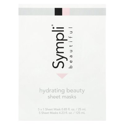 Sympli Beautiful Moisturizing Cosmetics Sheet Mask, 5 Masken, 0,85 fl oz (25 ml)