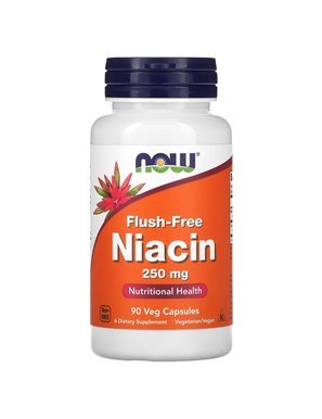 NOW Foods, Flush-Free Niacin, 250 mg, 90 Veg Capsules
