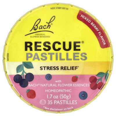 Bach, Rescue® Pastilles, STRETLES, Mieszana jagoda, 35 pastille, 1,7 uncji (50 g)