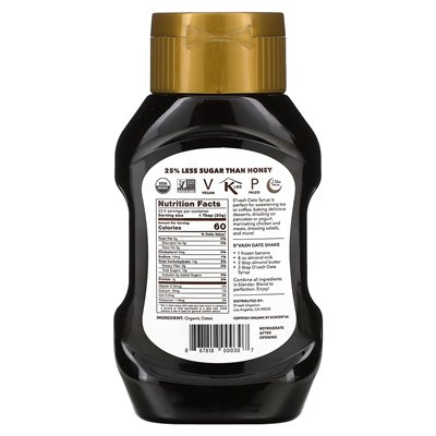 D'Arash Organics, Organic Date Syrup, 16.6 oz (470 g)