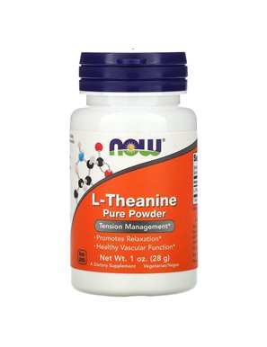 NOW Foods, Czysty Proszek L-Theanine, 1 uncja (28 g)