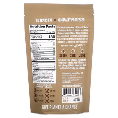 Coconut Cloud, veganer Mokka-Latte-Frappe, 8 oz (227 g)