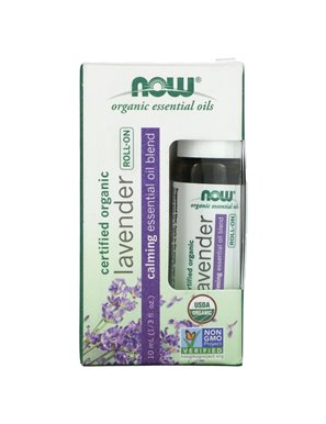 NOW Foods, Certified Organic Lavender Roll-On, 1/3 oz (10 ml)