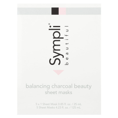 Sympli beautiful balancing sheet masks cosmetics, 5 masks, 0.85 fl oz (25 ml)