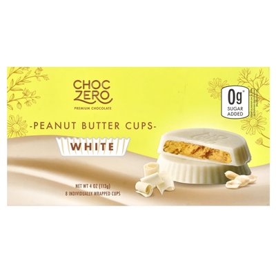 Choczero, Weiße Schokolade, Erdnussbutterbecher, 8 einzeln verpackte Becher, 4 Unzen (113 g)